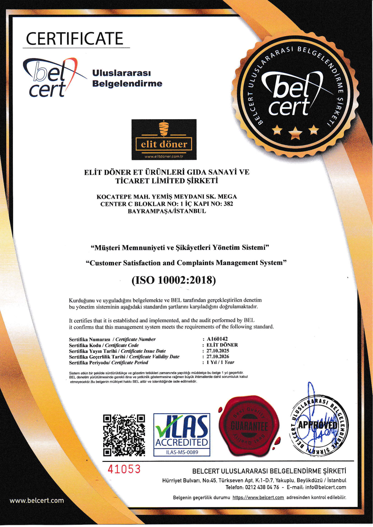 ISO 10002:2018 Müşteri Memnuniyeti Yönetim Sistemi